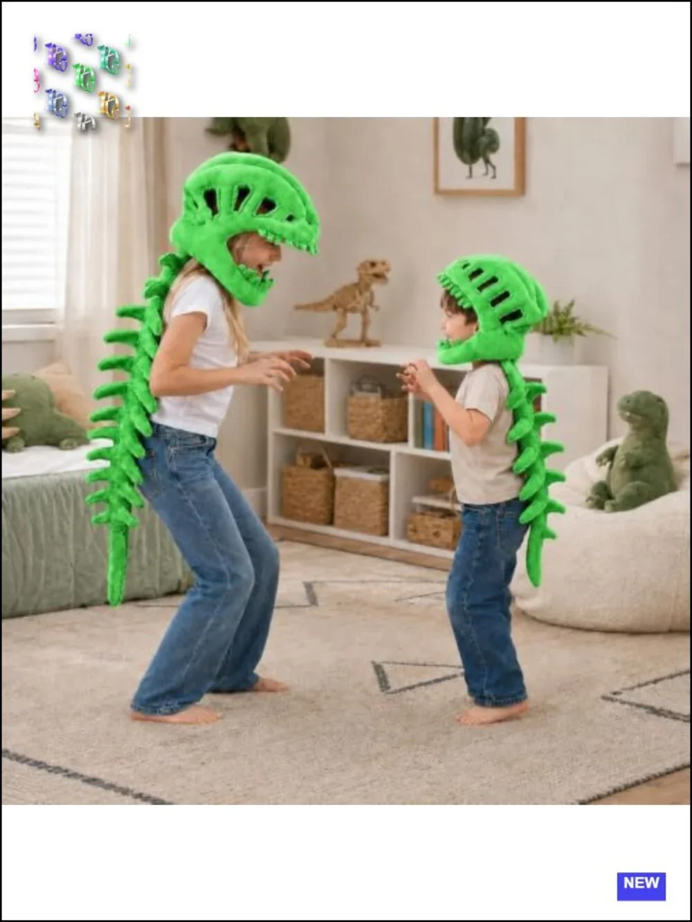 3D Dinosaur Skeleton Costume Spinosaurus Plush Halloween Cosplay Party Dress Up